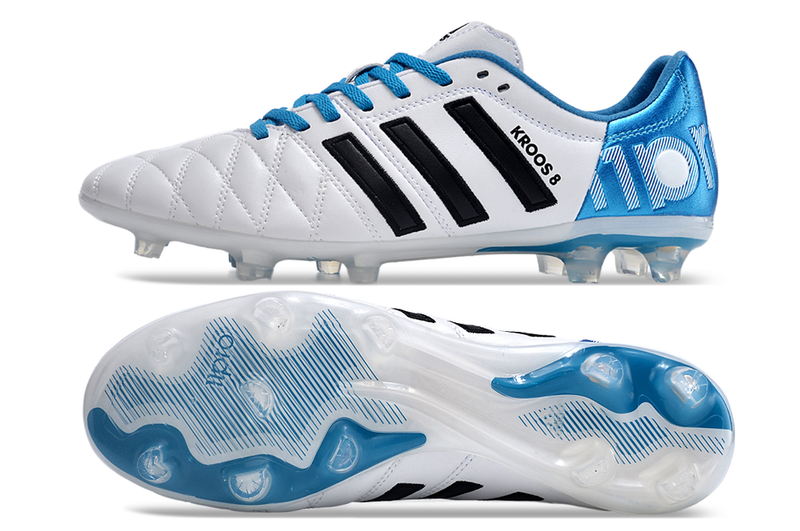 11Pro Kroos Firm Ground Cleats- WHITE/BLUE