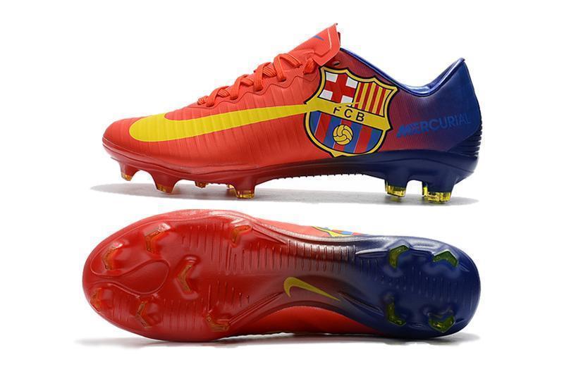 Nike Mercurial Vapor XI Barcelona FG Soccer Cleats Red Blue Yellow