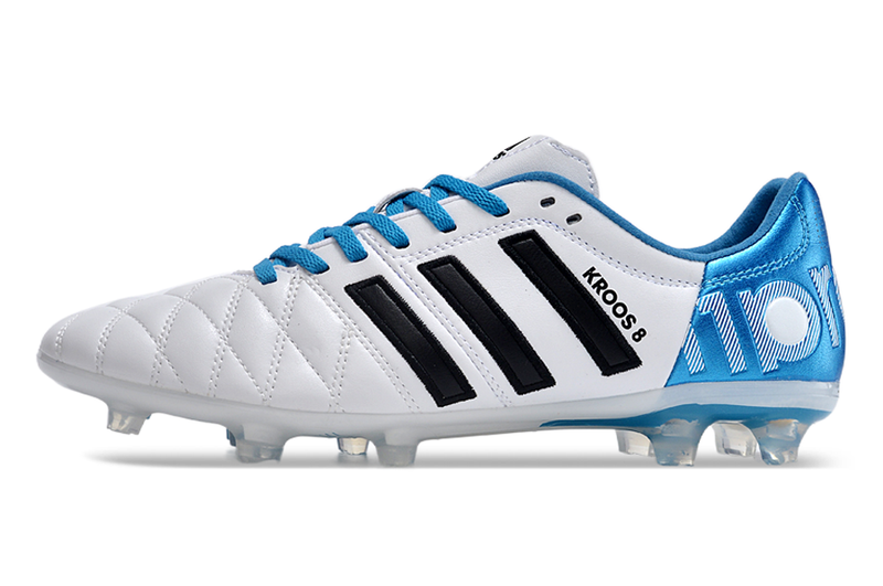 11Pro Kroos Firm Ground Cleats- WHITE/BLUE