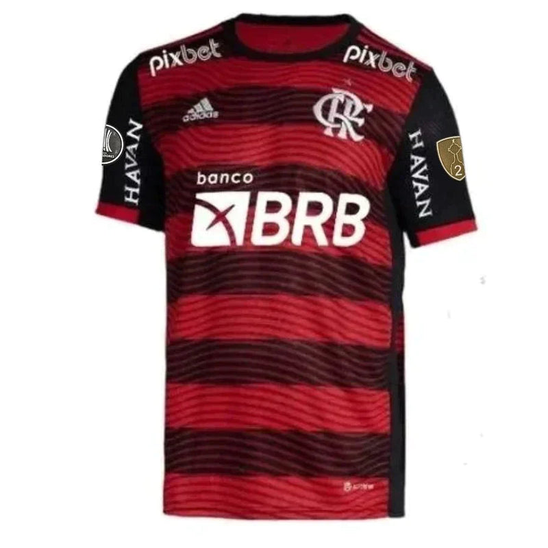 Flamengo ADIDAS HOME Football shirt 2022/23 FAN VERSION ALL SPONSOR