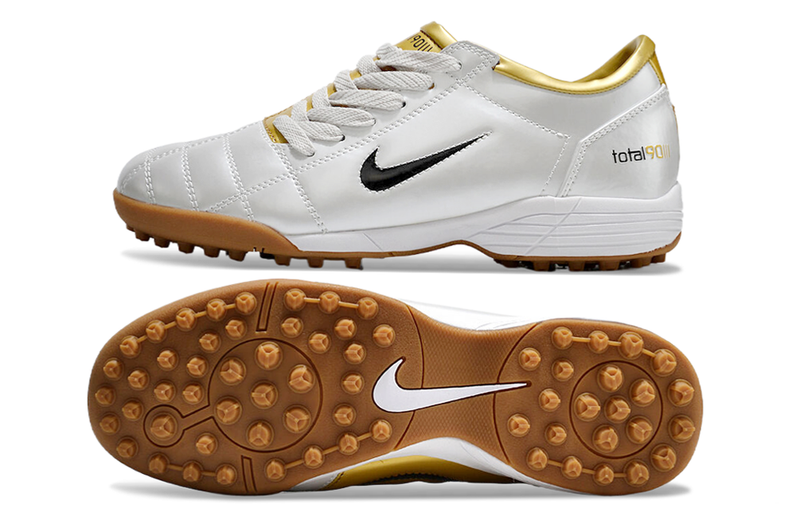 Nike Total 90 III T90 TF Turf Soccer Cleats - White/Gold/Black