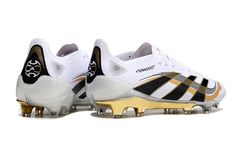 Adidas Predator Elite 25 FG Firm Ground Soccer Cleats - White/Black/Gold