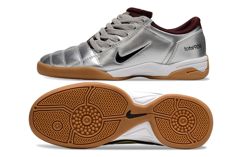 Total 90 'SILVER/Bordeaux' 2025 - INDOOR SOCCER CLEATS