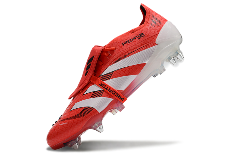 Adidas Predator 25 Elite Foldover Tongue SG Soft Ground Soccer Cleats - Red/White/Black