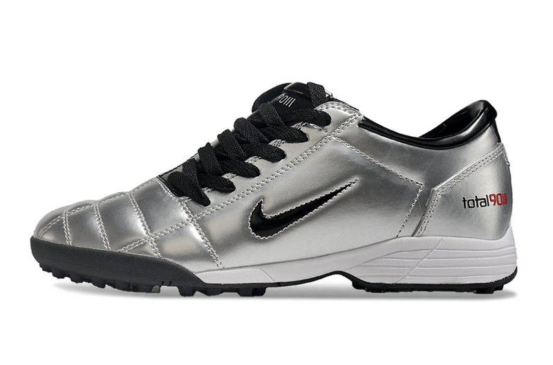 Nike Total 90 III T90 TF Turf Soccer Cleats - Silver Metalic/Black