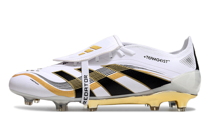 Adidas Predator Elite 25 FG Firm Ground Soccer Cleats - WHITE/GOLD/BLACK