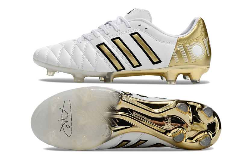 11Pro Kroos Firm Ground Cleats- WHITE/GOLD