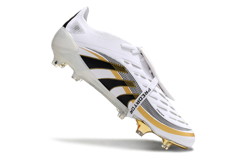 Adidas Predator Elite 25 FG Firm Ground Soccer Cleats - WHITE/GOLD/BLACK