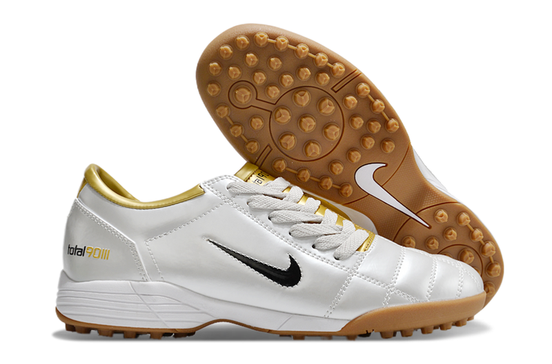 Nike Total 90 III T90 TF Turf Soccer Cleats - White/Gold/Black