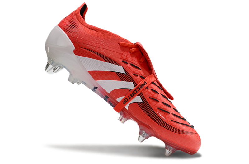 Adidas Predator 25 Elite Foldover Tongue SG Soft Ground Soccer Cleats - Red/White/Black