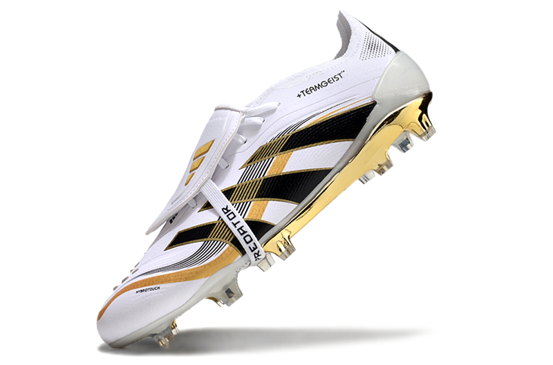 Adidas Predator Elite 25 FG Firm Ground Soccer Cleats - WHITE/GOLD/BLACK