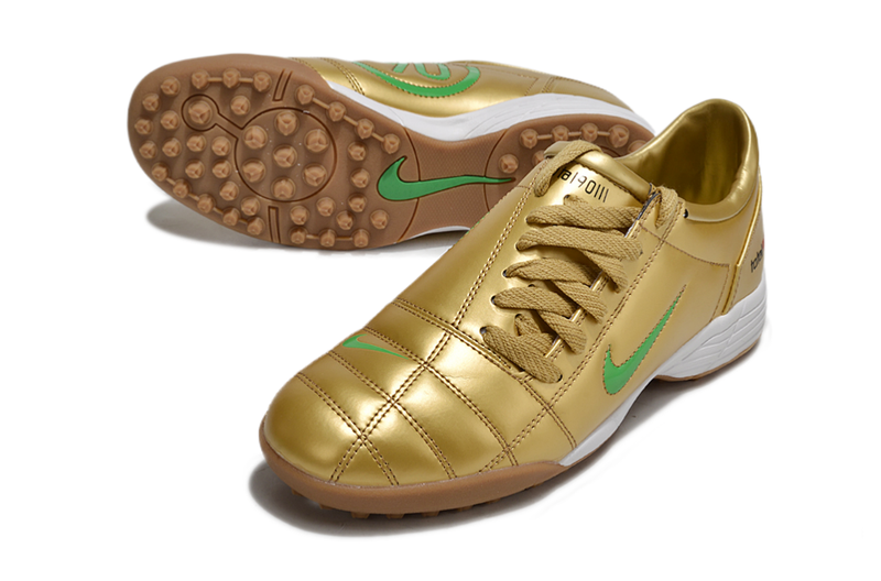 Nike Total 90 III T90 TF Turf Soccer Cleats - Gold Metalic/green