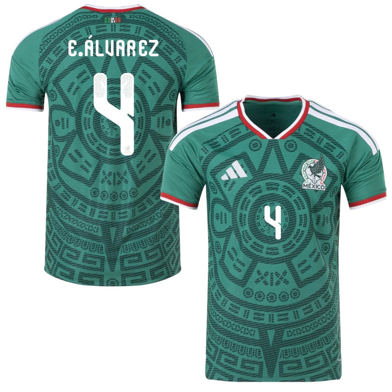 Mexico Home E.ÁLVAREZ 4 Authentic Player Shirt 2026 World Cup
