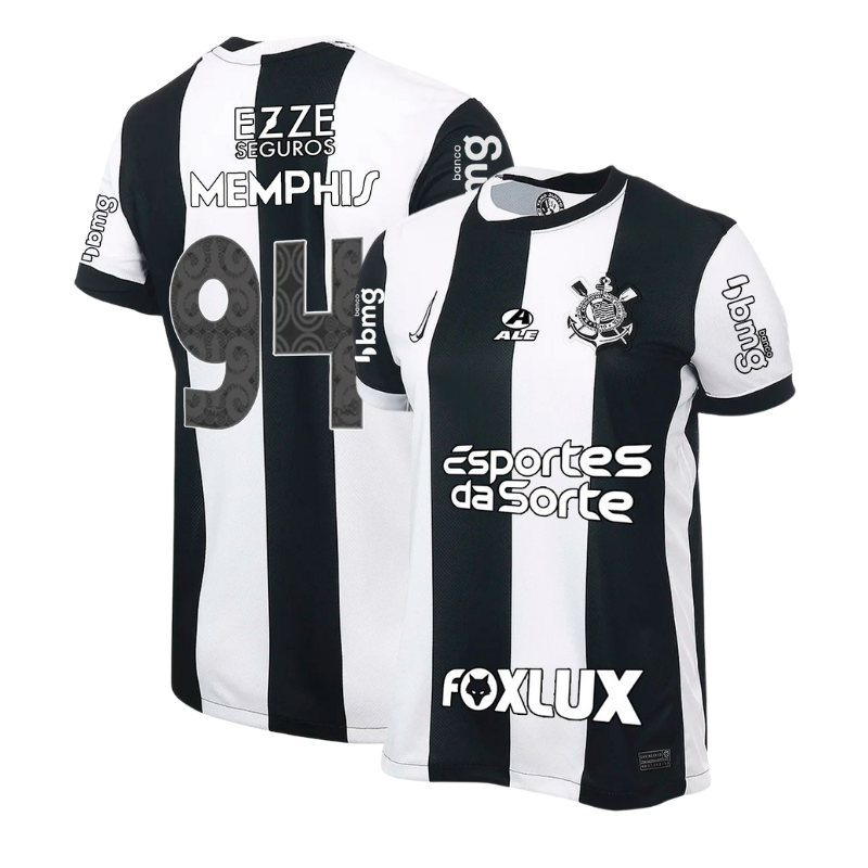 #MEMPHIS 94 – Corinthians 2024/25 NIKE HOME (PLAYER VERSON) (ALL SPONSOR) Football Shirts