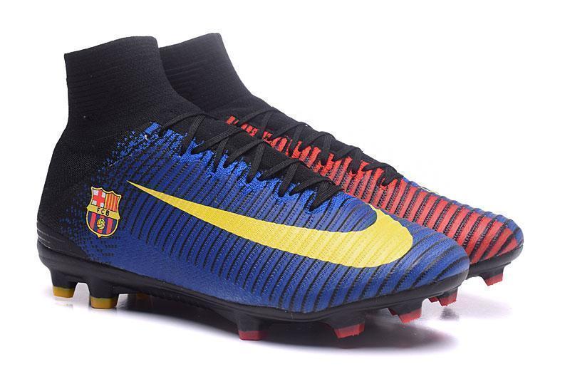 Nike Mercurial Superfly V FC Barcelona FG Soccer Cleats Blue Red Black