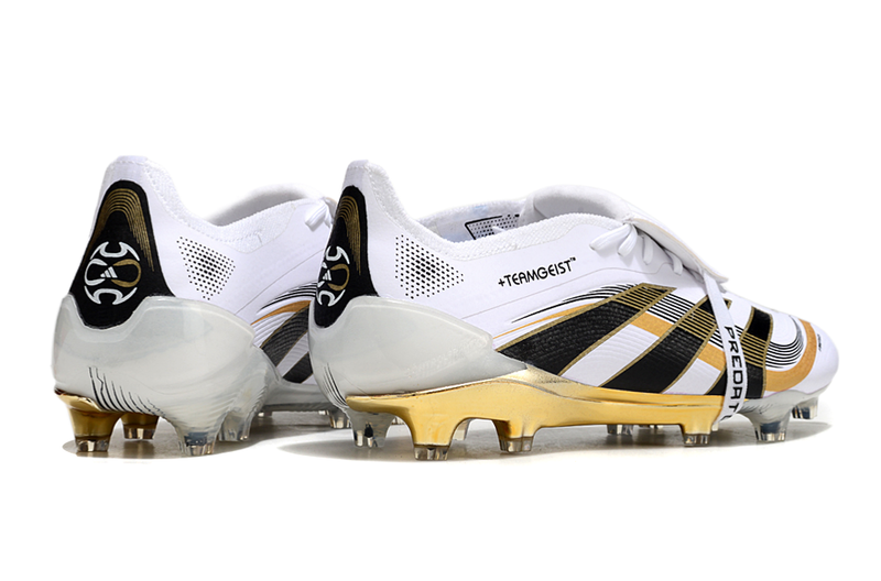 Adidas Predator Elite 25 FG Firm Ground Soccer Cleats - WHITE/GOLD/BLACK