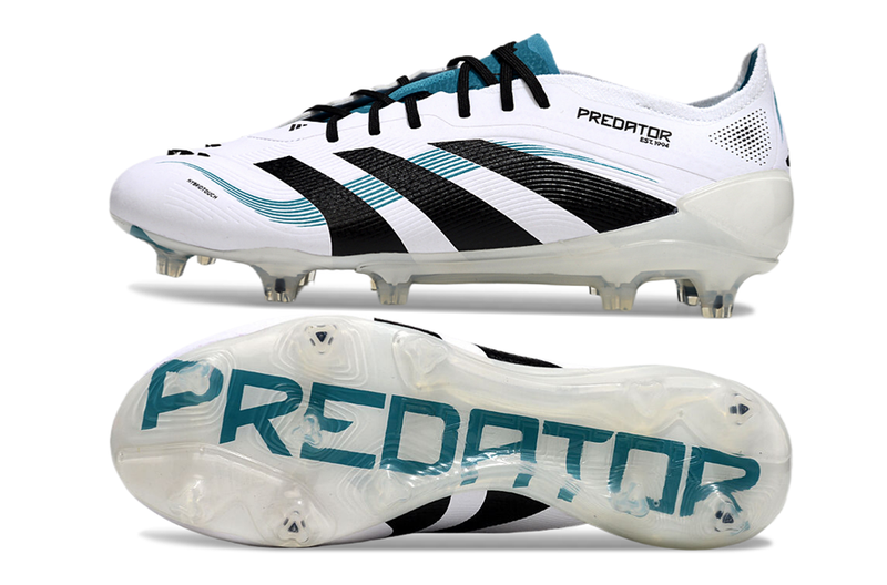 Adidas Predator Elite 25 FG Firm Ground Soccer Cleats - White/Black