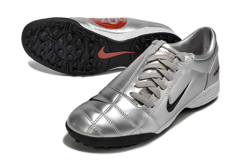 Nike Total 90 III T90 TF Turf Soccer Cleats - Silver/Red