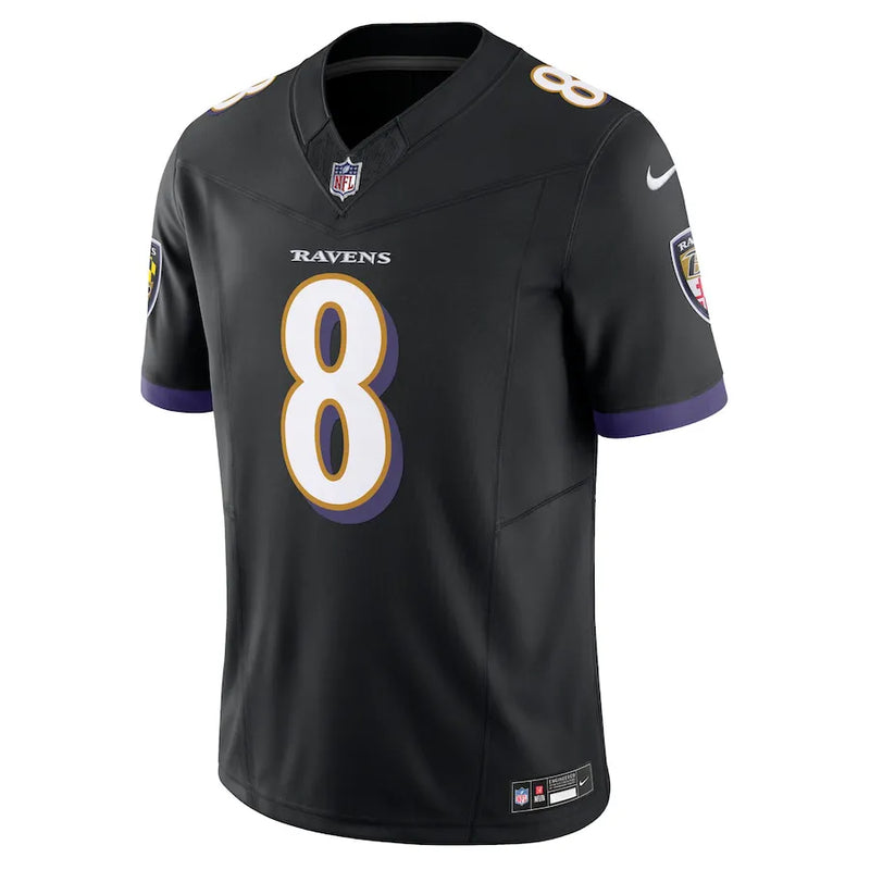 NFL Baltimore Ravens Black Lamar Jackson 8 Nike Limited Jersey Preta