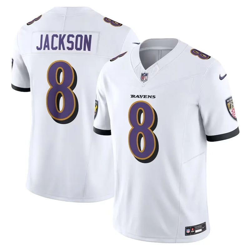 NFL Baltimore Ravens Lamar Jackson 8 Nike Limited Jersey Branca