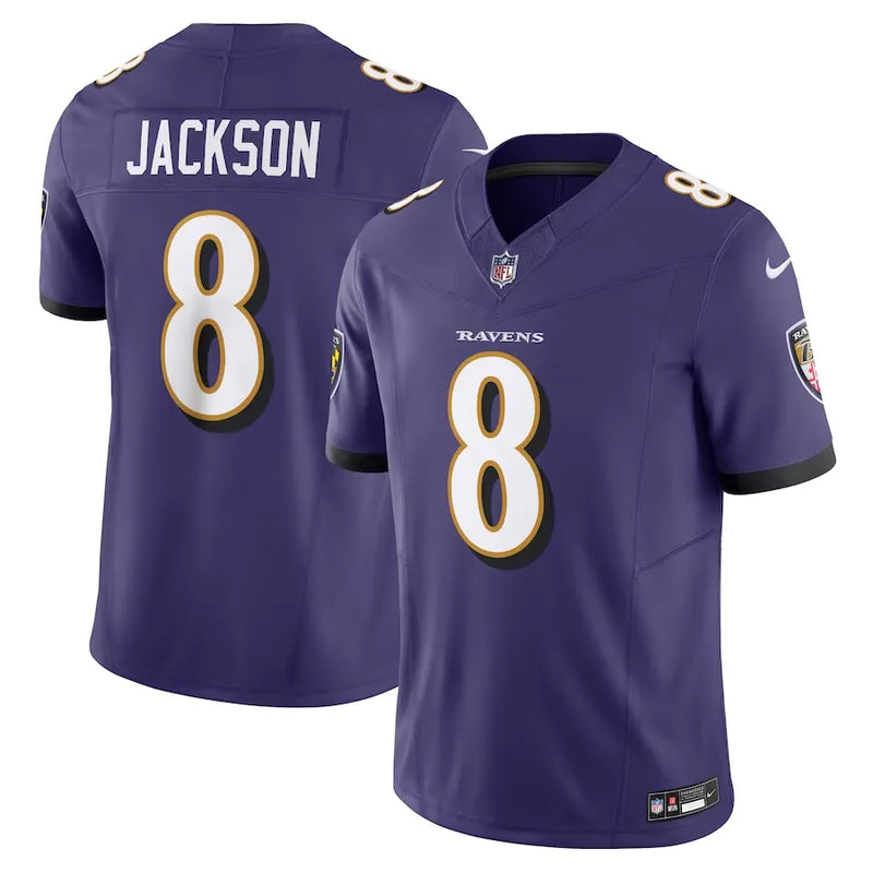 NFL Baltimore Ravens Lamar Jackson 8 Nike Limited Jersey Roxa
