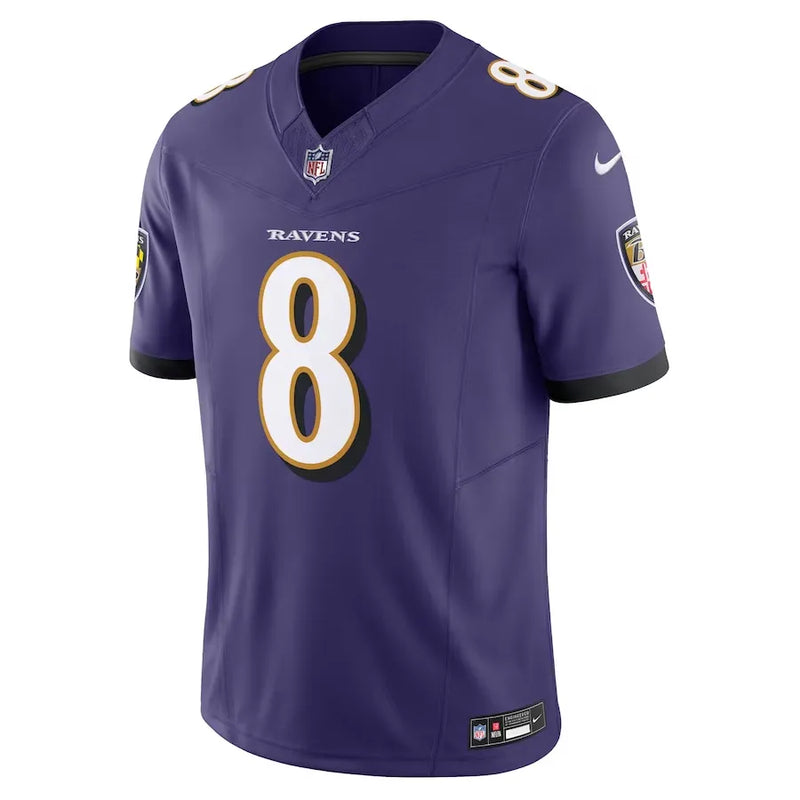 NFL Baltimore Ravens Lamar Jackson 8 Nike Limited Jersey Roxa