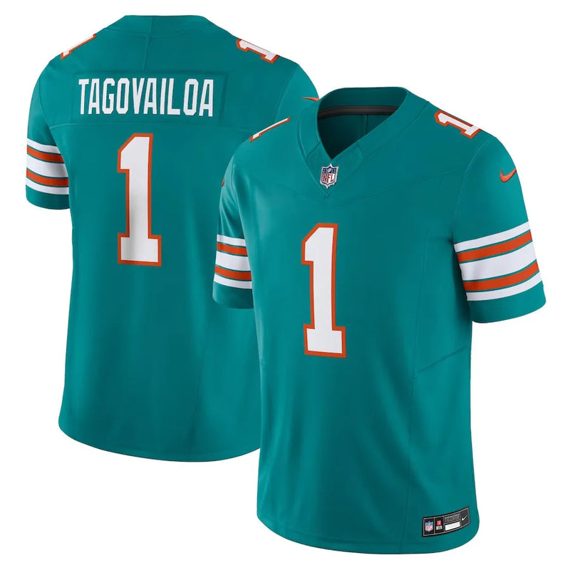 NFL Miami Dolphins Acqua Nike Limited Jersey Tua Tagovailoa 1 Ciano Masculina