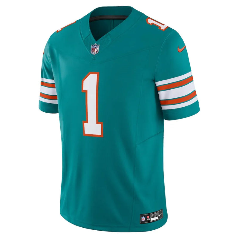 NFL Miami Dolphins Acqua Nike Limited Jersey Tua Tagovailoa 1 Ciano Masculina