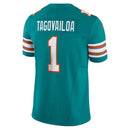 NFL Miami Dolphins Acqua Nike Limited Jersey Tua Tagovailoa 1 Ciano Masculina
