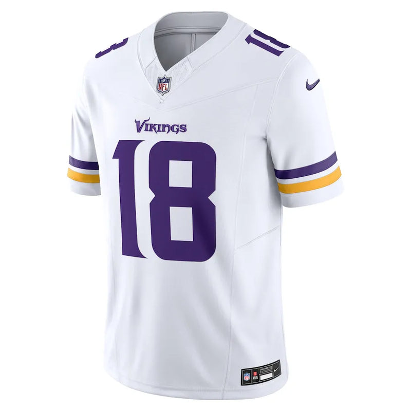 NFL Minnesota Vikings Away Justin Jefferson 18 Nike Limited Jersey Branca