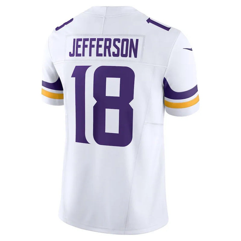 NFL Minnesota Vikings Away Justin Jefferson 18 Nike Limited Jersey Branca