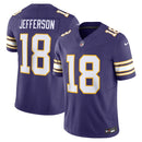 NFL Minnesota Vikings Home Justin Jefferson 18 Nike Limited Jersey Roxa