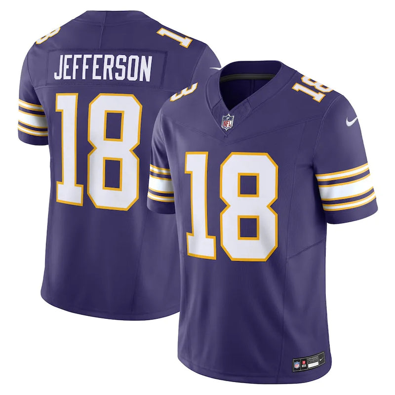 NFL Minnesota Vikings Home Justin Jefferson 18 Nike Limited Jersey Roxa
