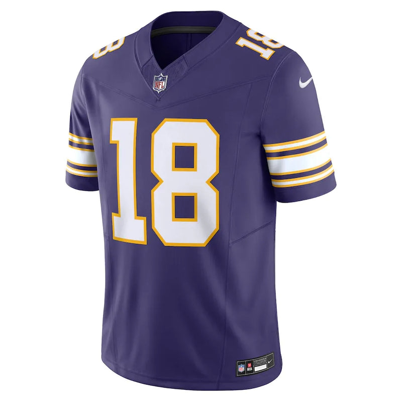 NFL Minnesota Vikings Home Justin Jefferson 18 Nike Limited Jersey Roxa