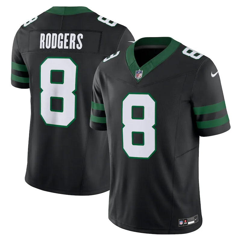 NFL New York Jets Black Aaron Rodgers 8 Nike Legacy Jersey Preta