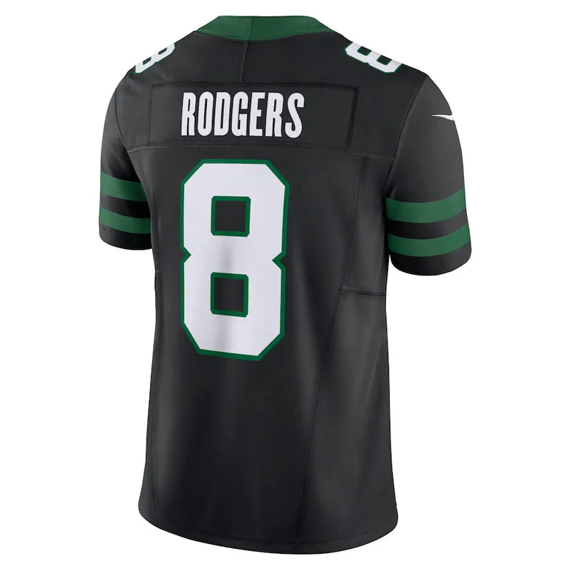 NFL New York Jets Black Aaron Rodgers 8 Nike Legacy Jersey Preta