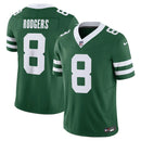 NFL New York Jets Green Aaron Rodgers 8 Nike Legacy Jersey Verde