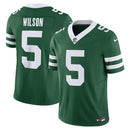 NFL New York Jets Green Garrett Wilson 5 Nike Legacy Jersey Verde