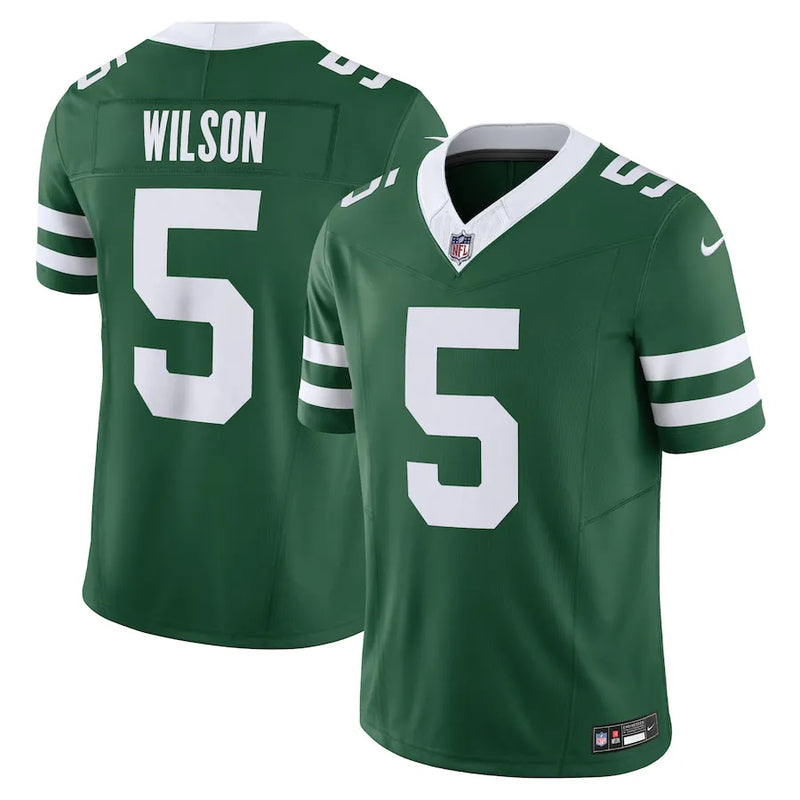 NFL New York Jets Green Garrett Wilson 5 Nike Legacy Jersey Verde