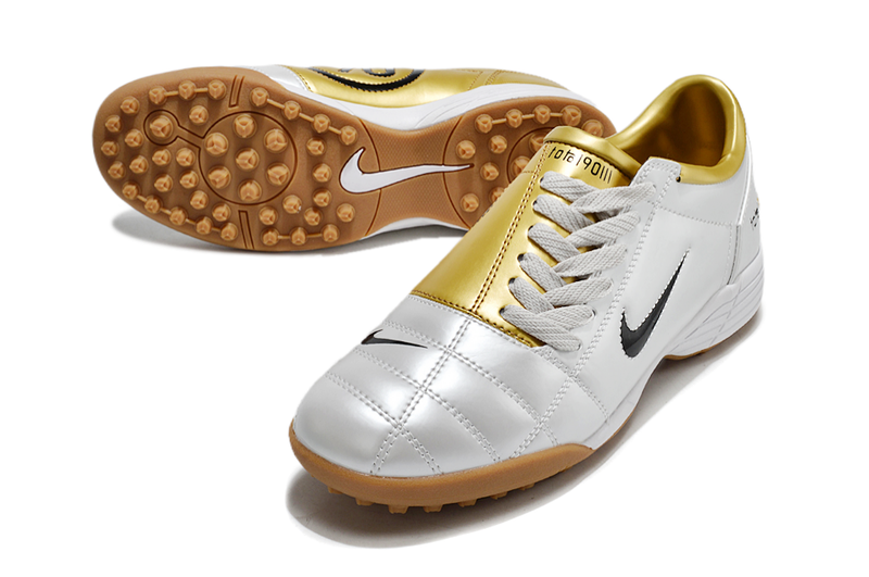 Nike Total 90 III T90 TF Turf Soccer Cleats - White/Gold/Black