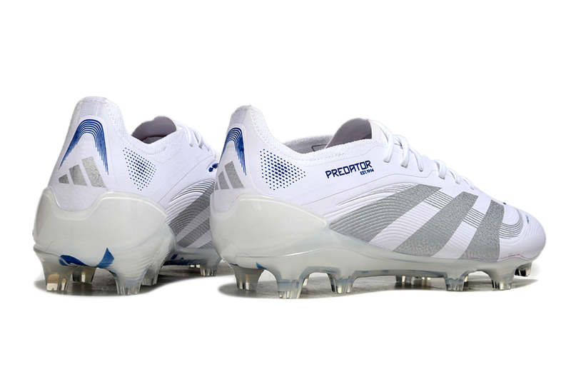 Adidas Predator Elite 25 FG Firm Ground Soccer Cleats - White/BLUE/SILVER