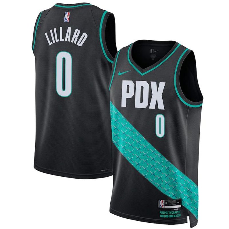 Damian Lillard Portland Trail Blazers Unisex 2023 NBA Jersey - City Edition - Black