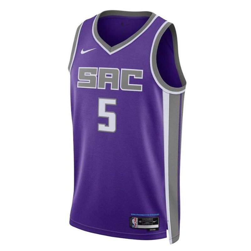 De'Aaron Fox Sacramento Kings Unisex 2023 NBA Jersey - Icon Edition - Purple