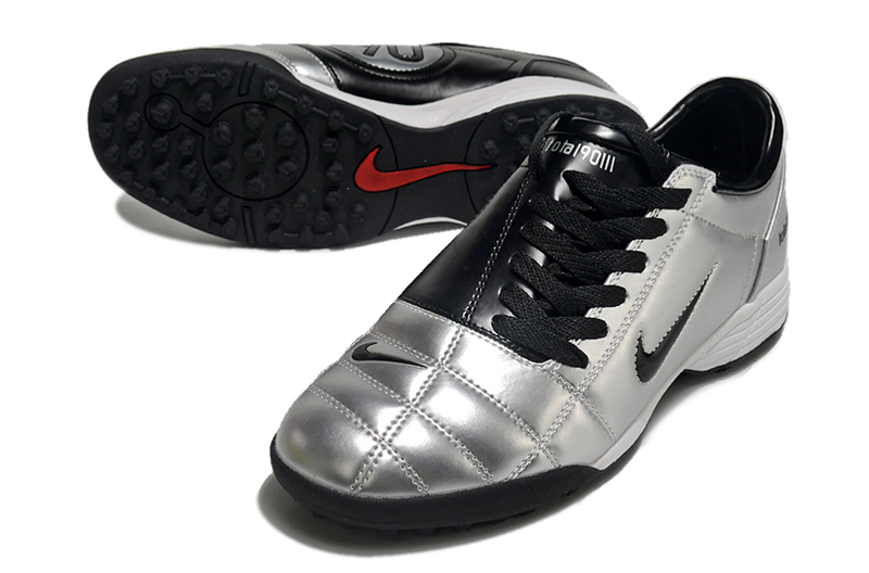 Nike Total 90 III T90 TF Turf Soccer Cleats - Silver Metalic/Black