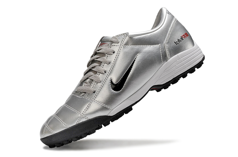 Nike Total 90 III T90 TF Turf Soccer Cleats - Silver/Red