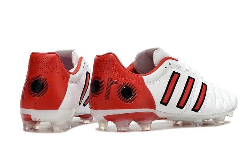 11Pro Kroos Firm Ground Cleats - WHITE/RED