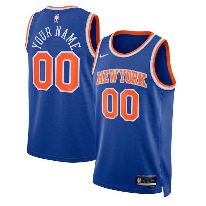 New York Knicks Unisex 2023 NBA Jersey Blue - Icon Edition